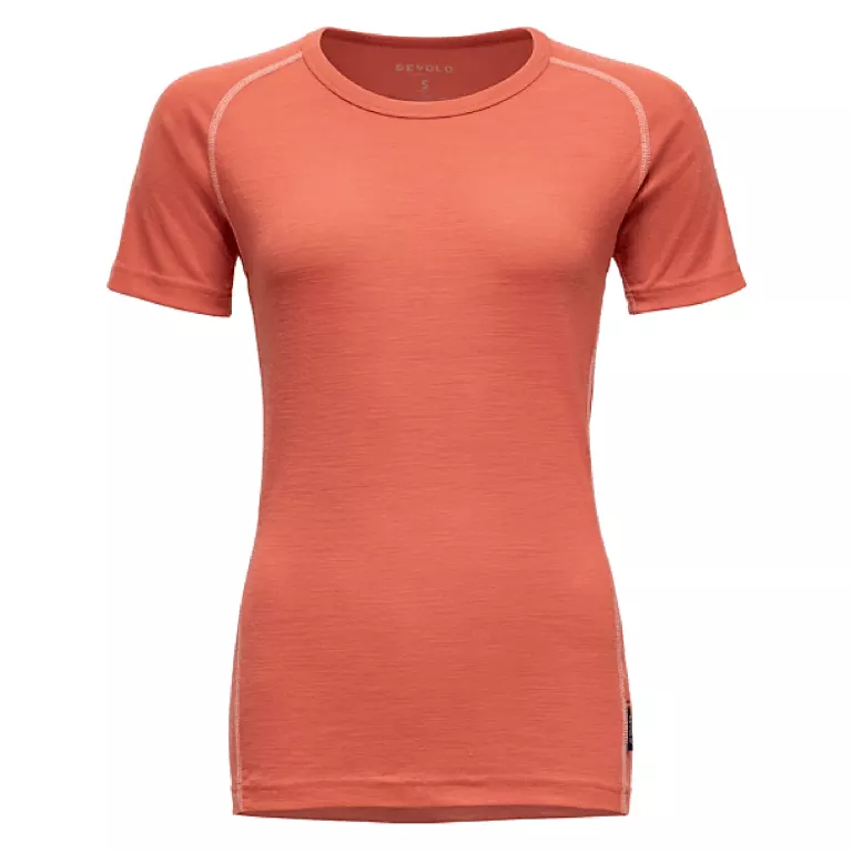 Devold LAUPAREN MERINO 190 BASE TEE WMN coral