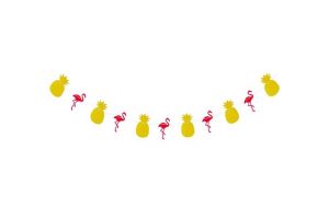 Papírová girlanda Flamingo party 10,5x20x300cm