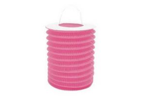 Lampion válec skládaný růžový průměr 15cm