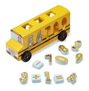 Melissa&Doug - Dřevěný autobus s vkládacími čísly