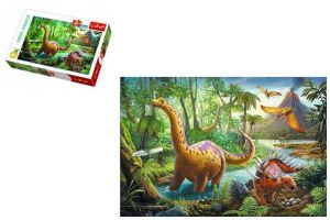 Puzzle Dinosauři 33x22cm 60 dílků v krabici 21x14x4cm