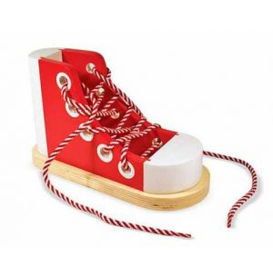 Melissa&Doug - Dřevěná bota - Zavazování tkaniček