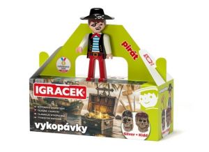 EFKO Igráček Pirát - figurka s vykopávkami lebek Silvera a Kidda