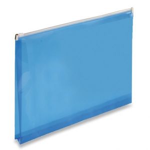Plastová ZIP obálka, A4, 5 kusů - modrá, A4