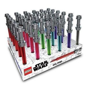 Gelové pero "Star Wars", displej/36 ks, 6 různých barev, 0,7 mm, světelný meč, LEGO CDU532