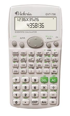 Kalkulačka vědecká "GVT-736", bílá, 283 funkcí, VICTORIA